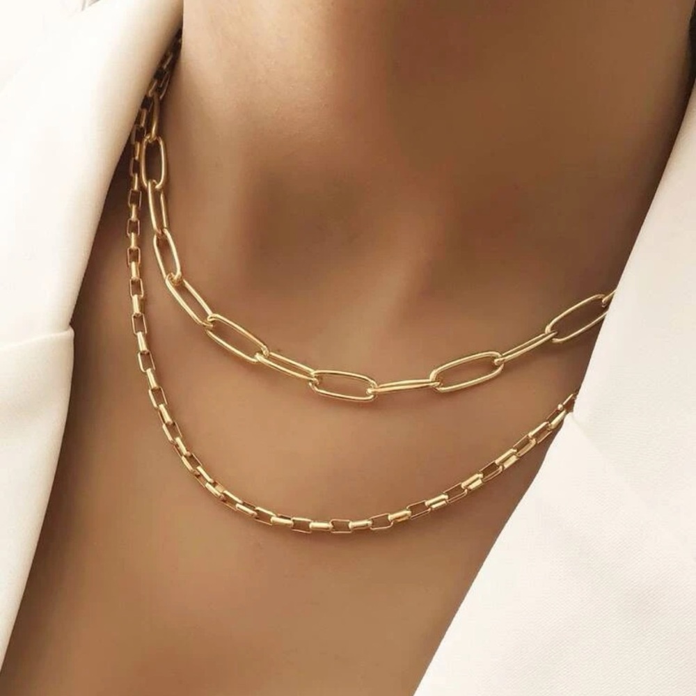 Gold Metal Chain Necklace